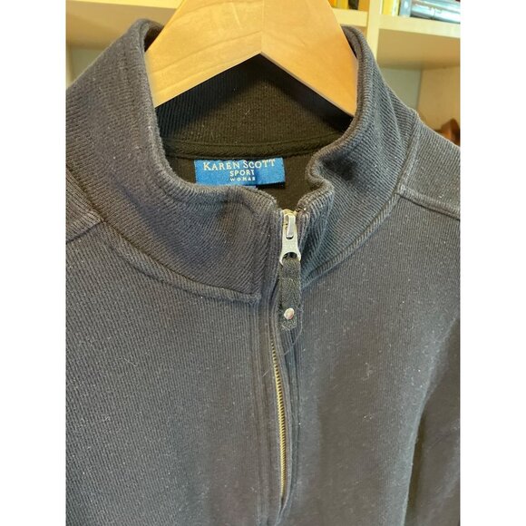 Karen Scott Sport Black Mock Neck Long Sleeve Pullover Shirt Sz 2X - Picture 4 of 9